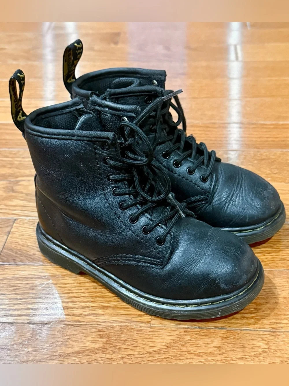 Dr. Martens Kids 10 Girls Boys 1460 T Leather Toddler Boots Combat Ankle Zip